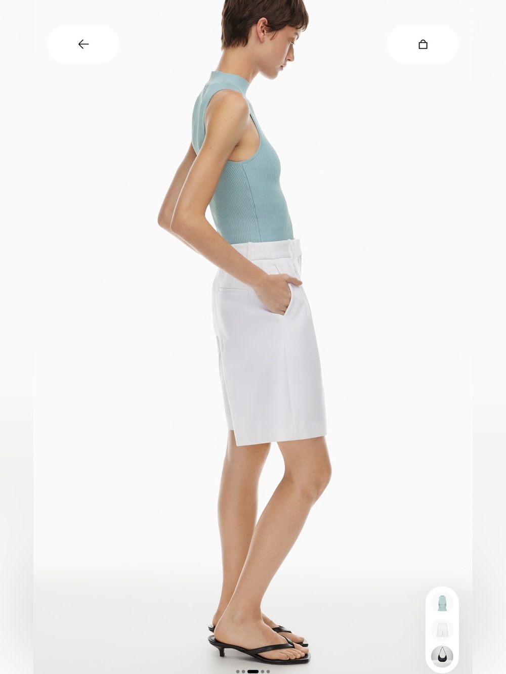 Aritzia Babaton Sculpt Knit Mock Neck Tank - Picture 9 of 10